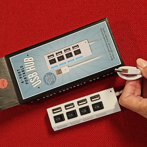 Cords USB charger Samsung Android cords a 4 port USB Hub NIB PC tower cord - Picture 4 of 10